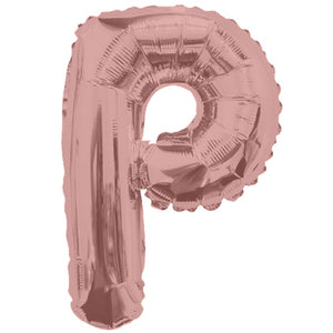 LETRA "P" INFLABLE ROSA METÁLICO 14" (35 CM)