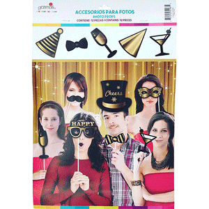 ACCESORIOS PARA FOTOS CELEBRACIONES (12 PIEZAS)