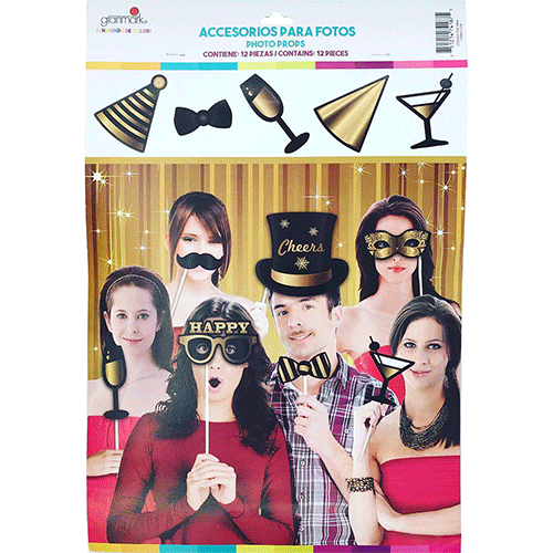 ACCESORIOS PARA FOTOS CELEBRACIONES (12 PIEZAS)