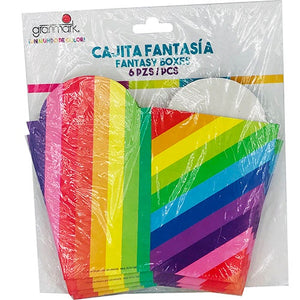 CAJITA FANTASIA ARCOIRIS (6 PIEZAS)