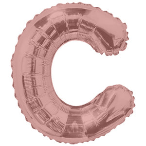LETRA "C" INFLABLE ROSA METÁLICO 14" (35 CM)