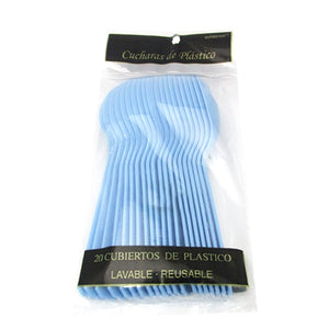 CUCHARAS C/20 AZUL PASTEL