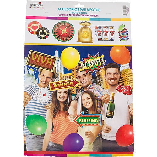 ACCESORIOS PARA FOTOS CASINO (12 PIEZAS)