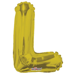 LETRA "L" INFLABLE DORADO METÁLICO 14" (35 CM)