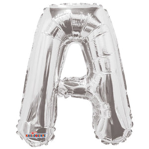 LETRA "A" INFLABLE PLATA METÁLICO 14" (35 CM)