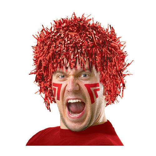 PELUCA METALICA ROJA