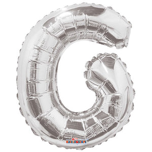 LETRA "G" INFLABLE PLATA METÁLICO 14" (35 CM)
