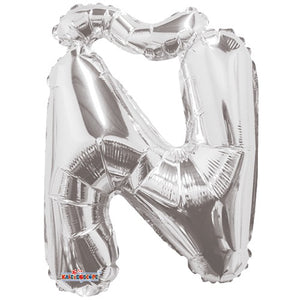 LETRA "EÑE" INFLABLE PLATA METÁLICO 14" (35 CM)