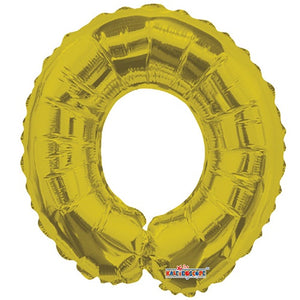 LETRA "O" INFLABLE DORADO METÁLICO 14" (35 CM)