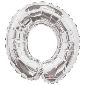 LETRA "O" INFLABLE PLATA METÁLICO 14" (35 CM)