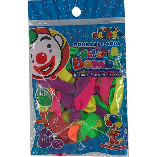 BOLSA C/100 GLOBOS WATER BOMBS NEÓN No.2