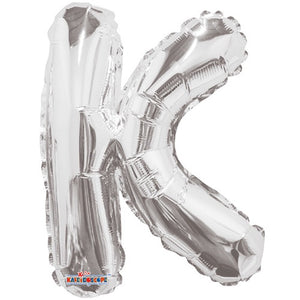 LETRA "K" INFLABLE PLATA METÁLICO 14" (35 CM)