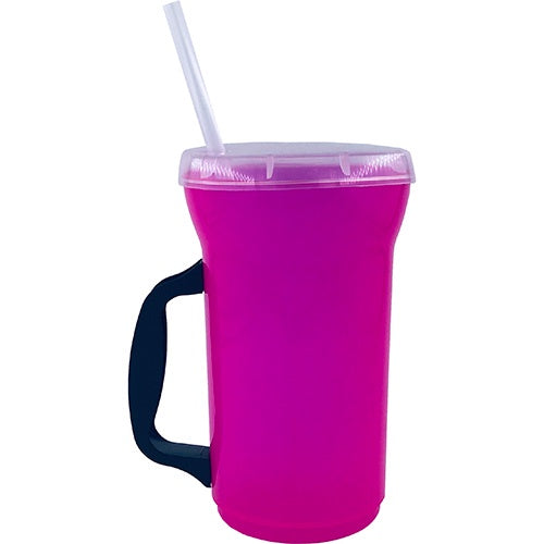 TARRO 36 OZ C/TAPA Y POPOTE MAGENTA