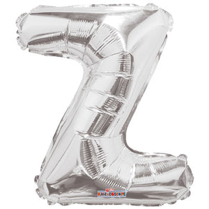 LETRA "Z" INFLABLE PLATA METÁLICO 14" (35 CM)