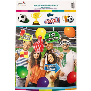 ACCESORIOS PARA FOTOS SOCCER (12 PIEZAS)