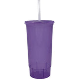 50 VASOS BACHELOR C/TAPA Y POPOTE 32 OZ.