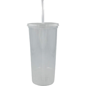 50 VASOS BACHELOR C/TAPA Y POPOTE 32 OZ.