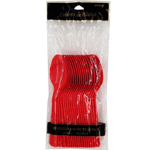 CUCHARAS C/20 ROJO
