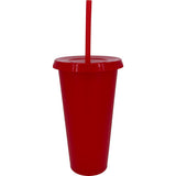 VASO 24 OZ. CON TAPA Y POPOTE (24 PIEZAS)