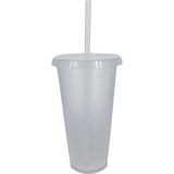 VASO 24 OZ. CON TAPA Y POPOTE (24 PIEZAS)