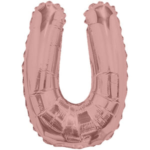 LETRA "U" INFLABLE ROSA METÁLICO 14" (35 CM)