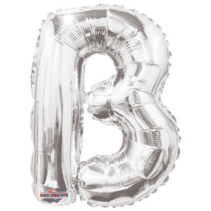 LETRA "B" INFLABLE PLATA METÁLICO 14" (35 CM)