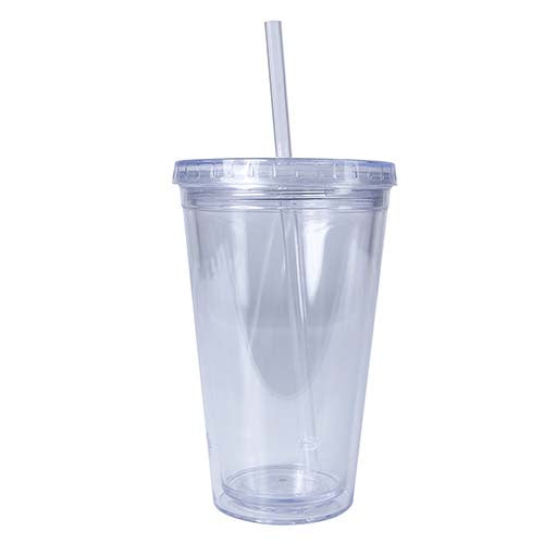 VASO DOBLE PARED TRANSPARENTE 500ML.