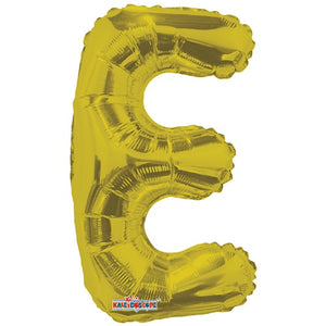 LETRA "E" INFLABLE DORADO METÁLICO 14" (35 CM)