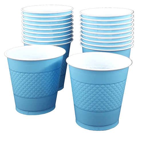 VASO #12, AZUL PASTEL (60 PIEZAS)