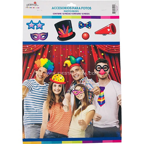 ACCESORIOS PARA FOTOS CIRCO (12 PIEZAS)