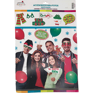 ACCESORIOS PARA FOTOS NAVIDAD CHUSCA 2 (12 PIEZAS)