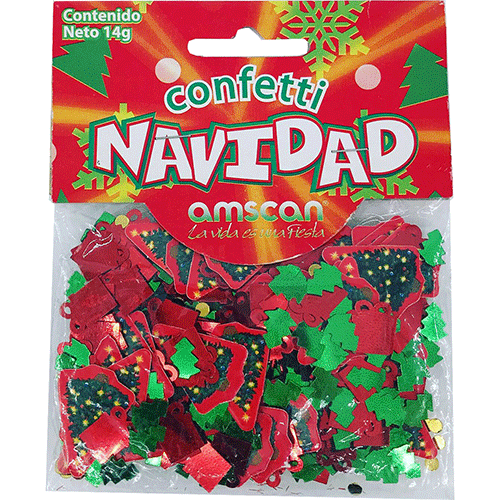 CONFETTI DE MESA FORMAS NAVIDAD