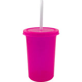 VASO  CON TAPA Y POPOTE 16 OZ. (100 PIEZAS)