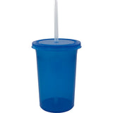 VASO  CON TAPA Y POPOTE 16 OZ. (100 PIEZAS)