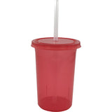 VASO  CON TAPA Y POPOTE 16 OZ. (100 PIEZAS)