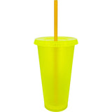 VASO 24 OZ. CON TAPA Y POPOTE (24 PIEZAS)