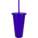 VASO 24 OZ. CON TAPA Y POPOTE (24 PIEZAS)